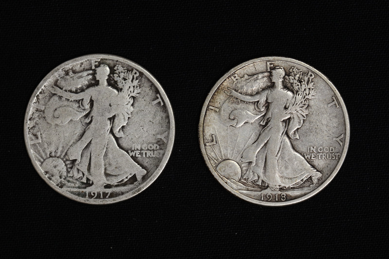 Better Date Walker Lot 1917-P & 1918-P: You will receive both.