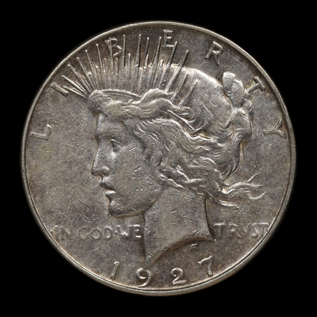 1927 S Peace Silver Dollar AU Better Date (1 of 2)