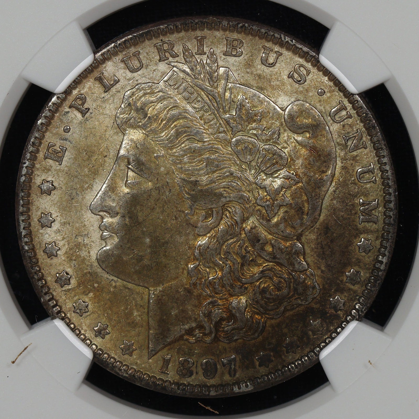 1897 O Morgan Silver Dollar NGC AU-55: 1897 O Morgan Silver Dollar NGC AU-55