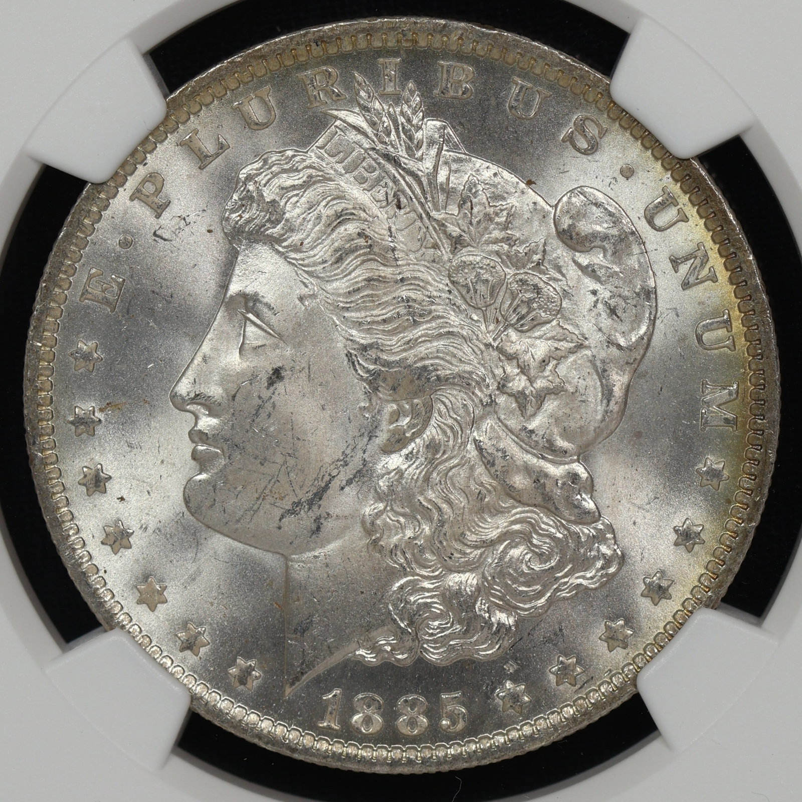 1885 O Morgan Silver Dollar NGC MS-64 FROSTY: 1885 O Morgan Silver Dollar NGC MS-64 FROSTY