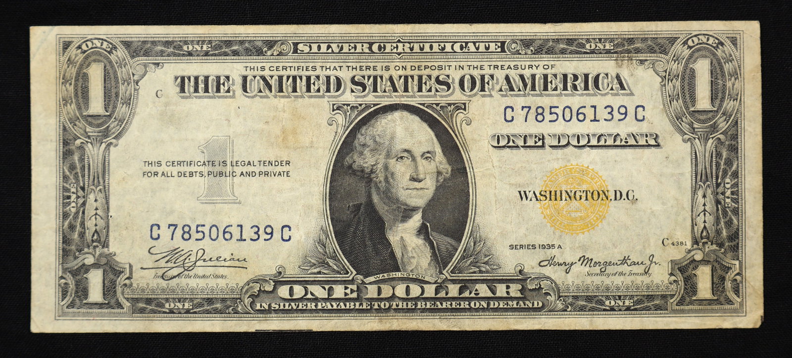1935 A $1 North African One Dollar Paper Money (1 of 2)