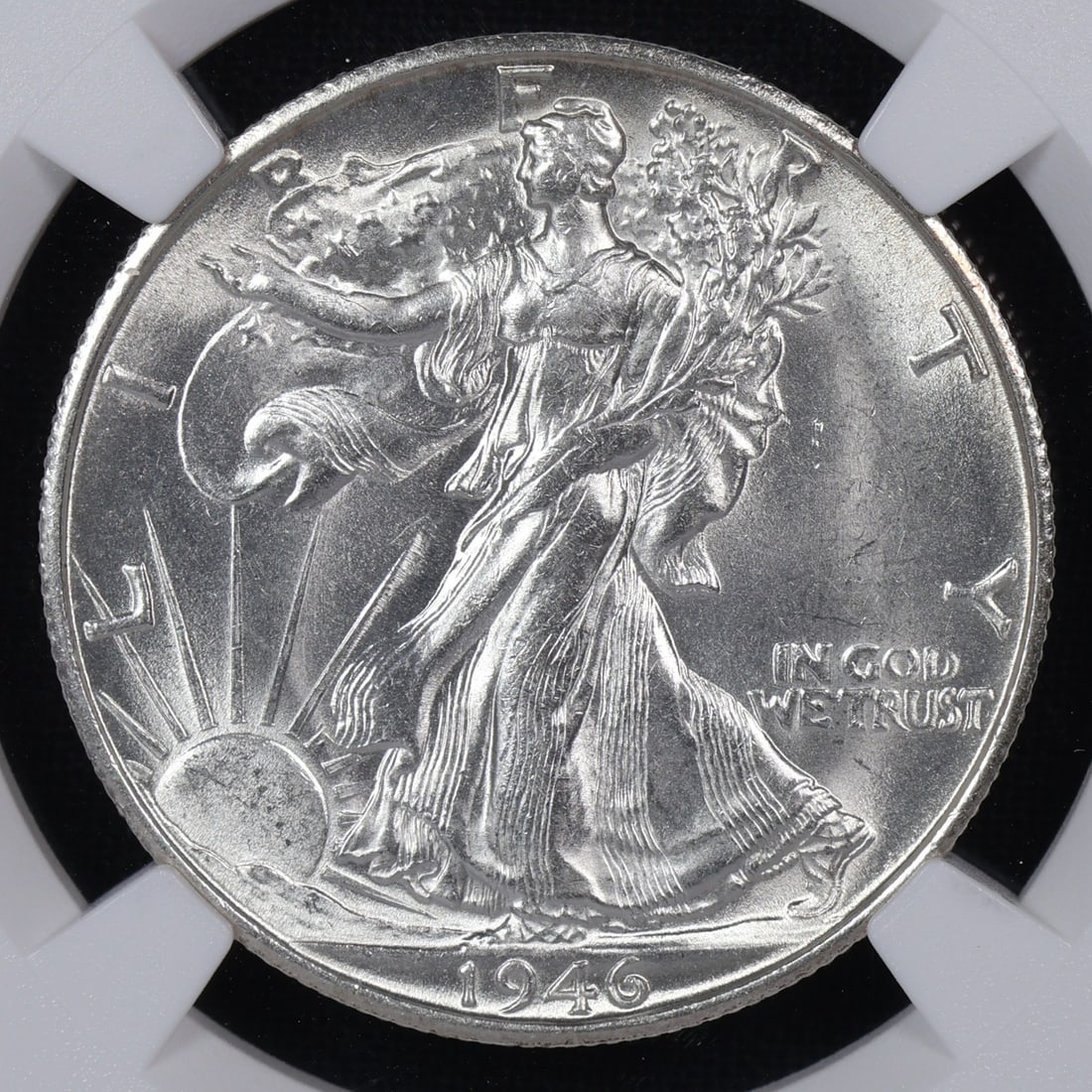 1946 S Walking Liberty Half Dollar NGC MS-64: 1946 S Walking Liberty Half Dollar NGC MS-64