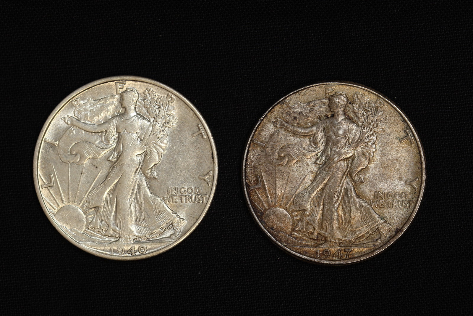 Walking Liberty Silver Half Lot 1947 & 1940-S (1 of 2)