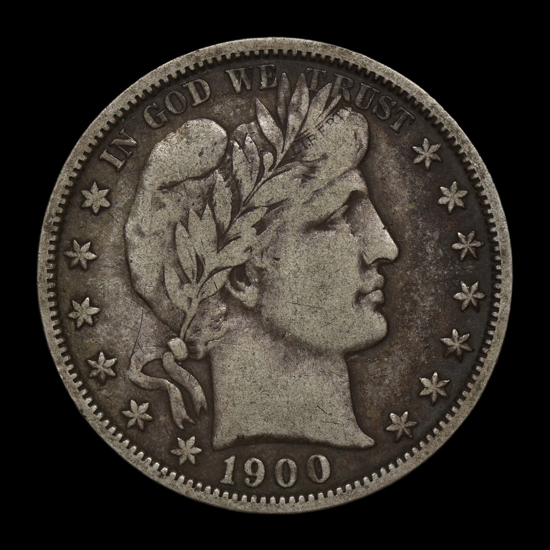 1900 O Barber Half Silver Dollar Fine Better Date (1 of 2)