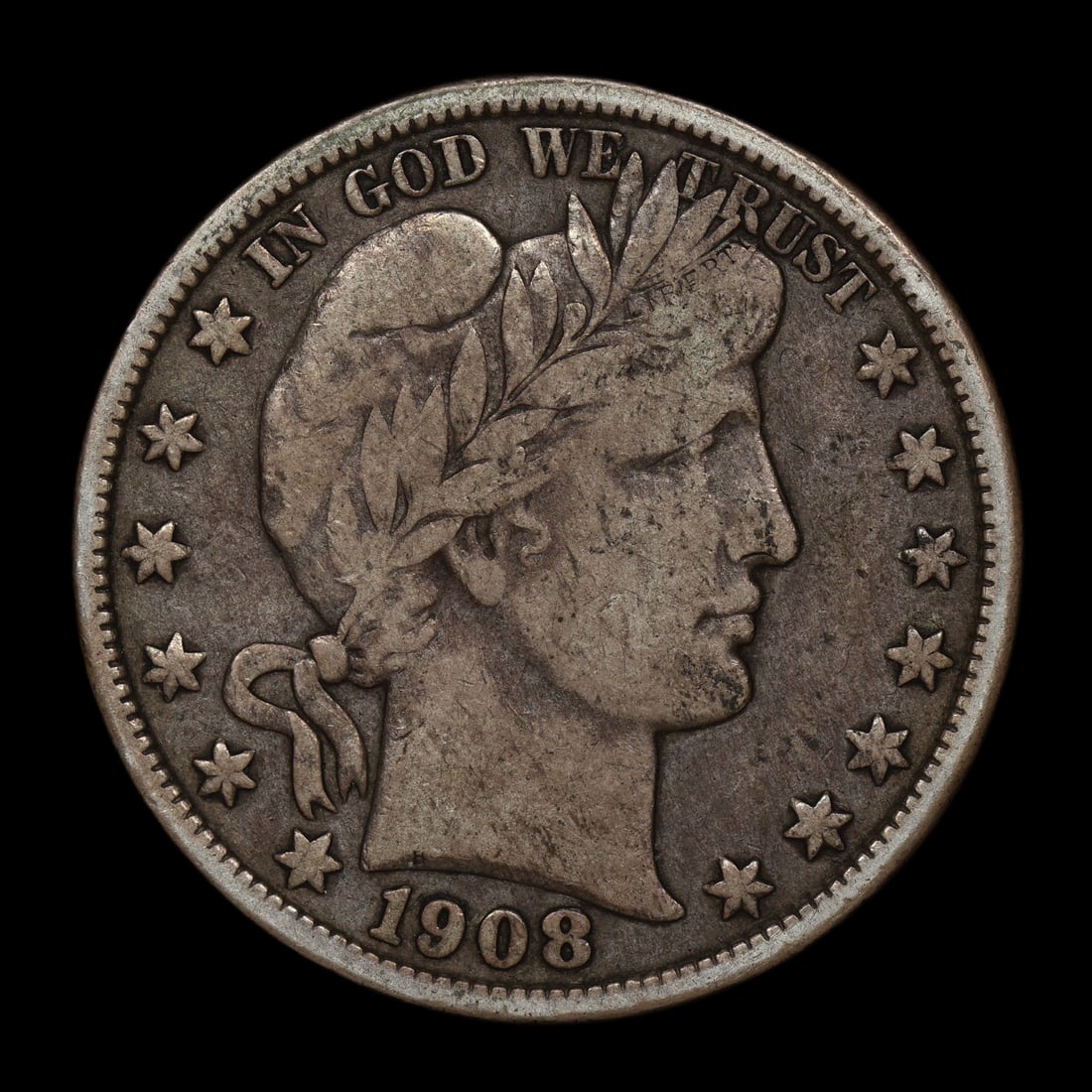 1908 O Barber Half Silver Dollar