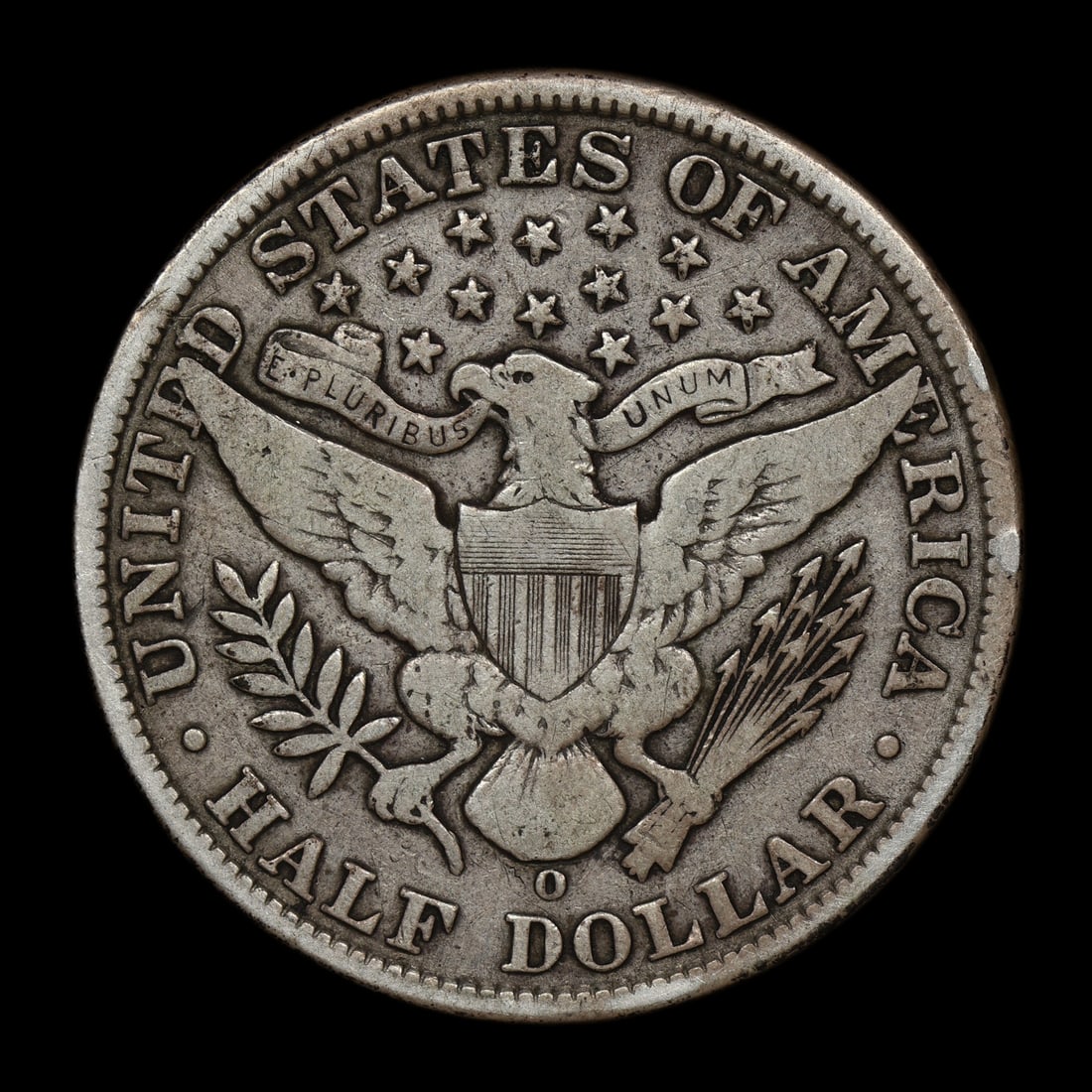 1908 O Barber Half Silver Dollar - 2