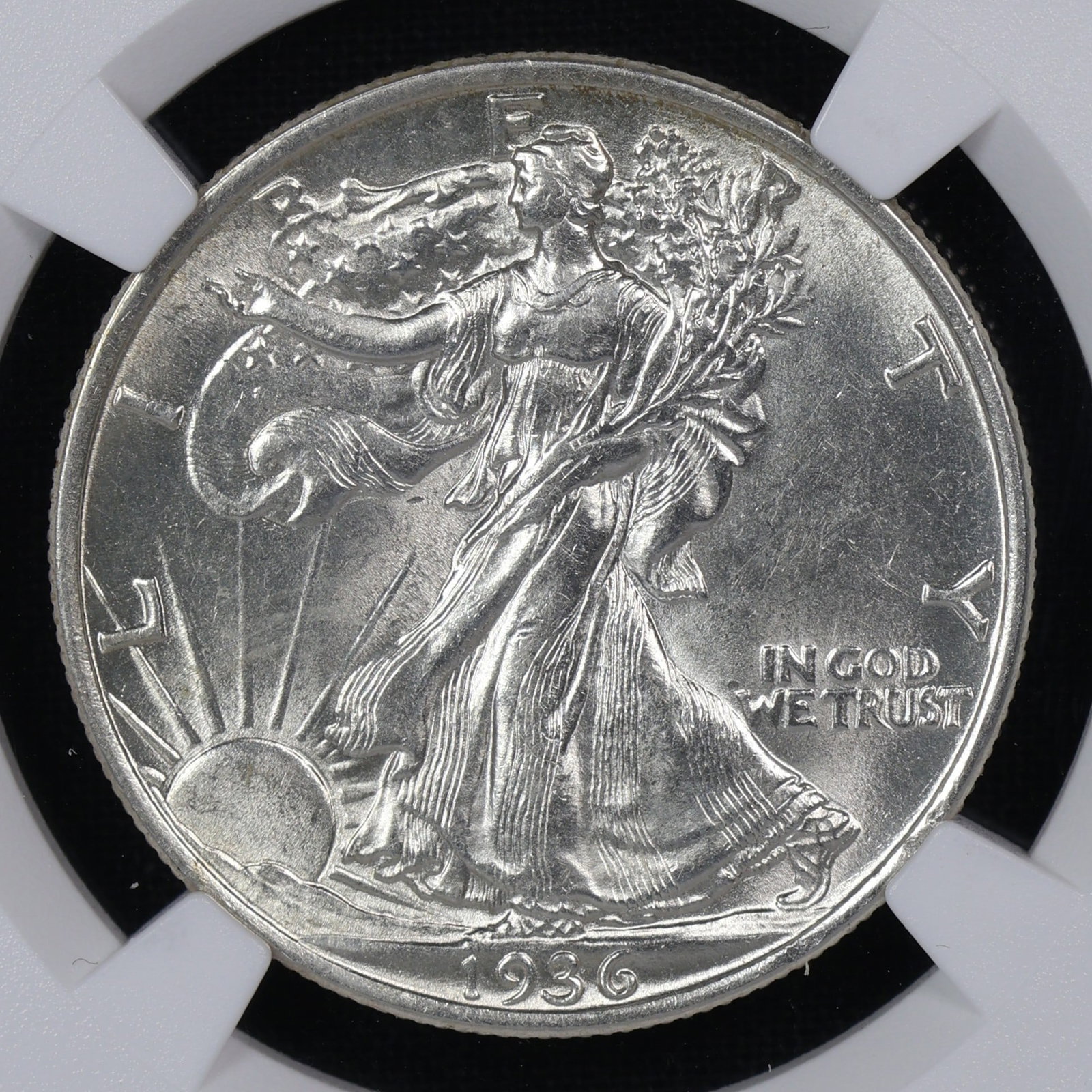 1936 Walking Liberty Half Dollar NGC MS-62: 1936 Walking Liberty Half Dollar NGC MS-62