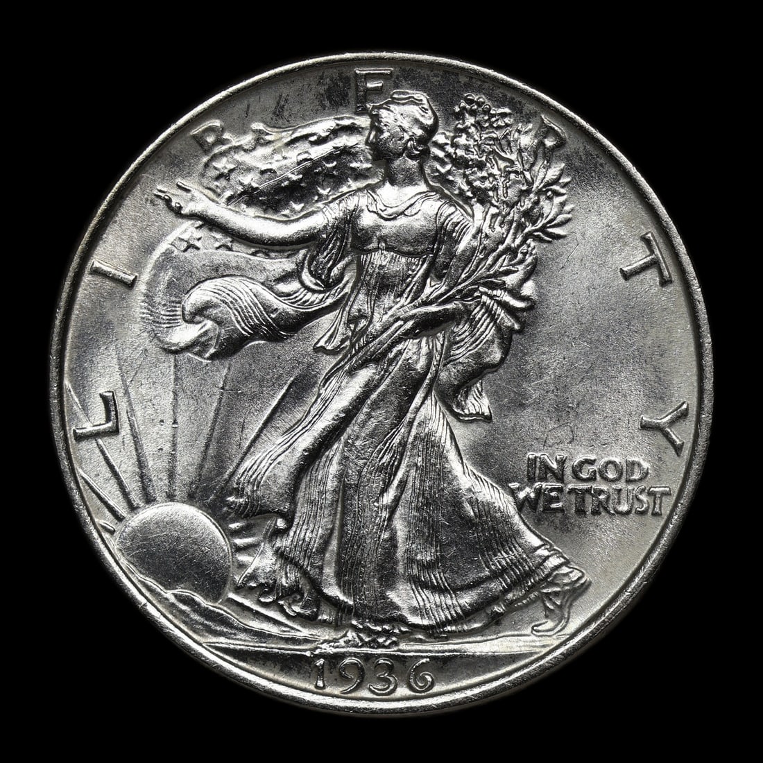 1936 Walking Liberty Half Dollar BU: 1936 Walking Liberty Half Dollar BU