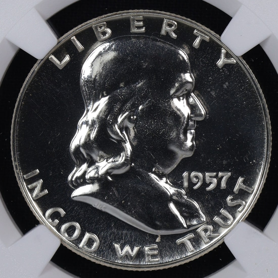 1957 Franklin Silver Half Dollar Proof NGC PR-67: 1957 Franklin Silver Half Dollar Proof NGC PR-67