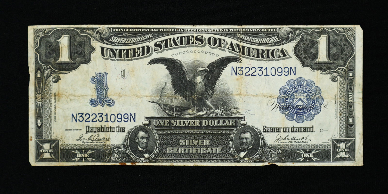 1899 $1 Dollar Black Eagle Silver Certificate WOW! (1 of 2)