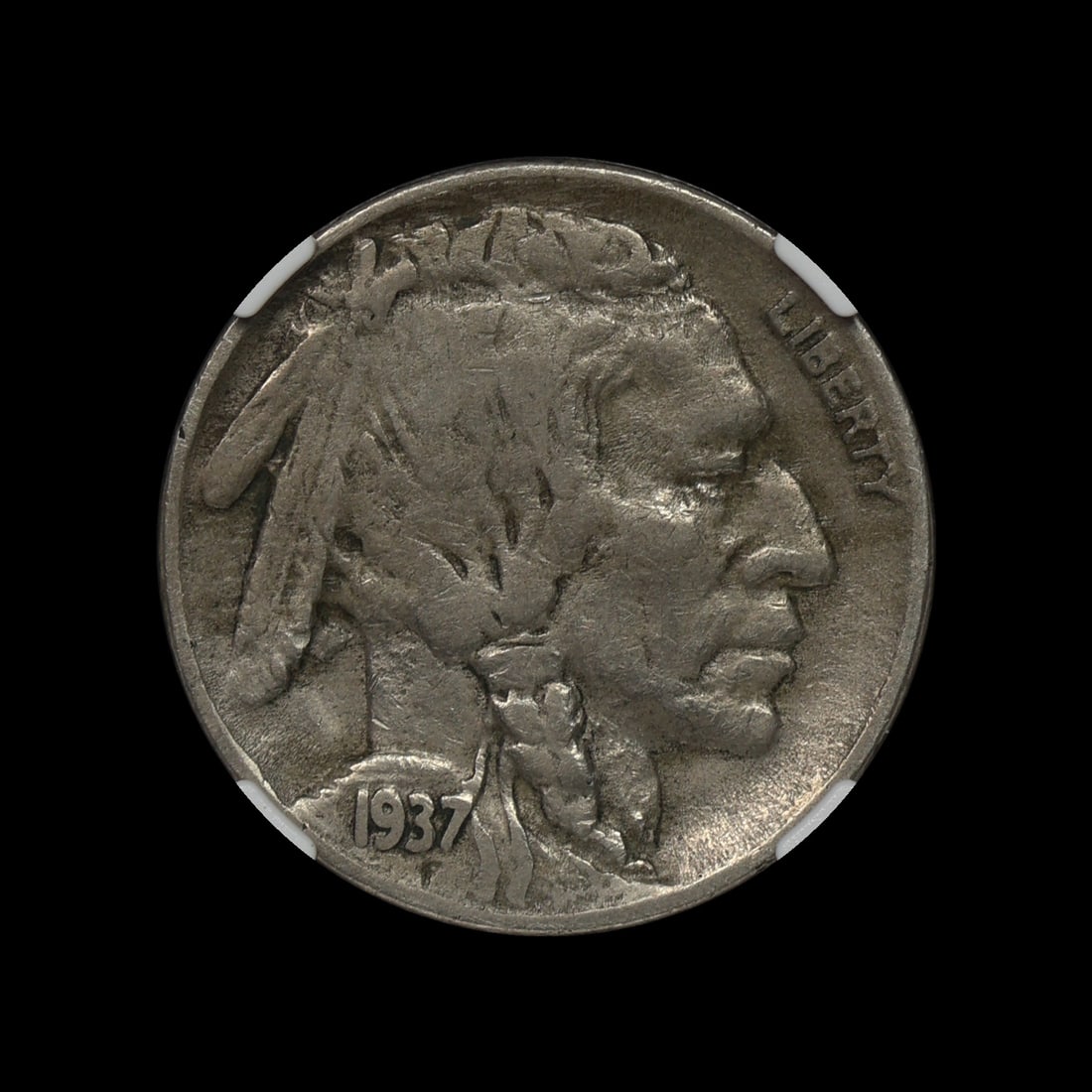 1937 D 3 Legs Buffalo Nickel NGC VF 25 BIG VARIETY: (OKMX) By far the most popular variety in all of buffalo nickels. A must have for many higher end type sets and variety collections. Very choice for only a VF-25.