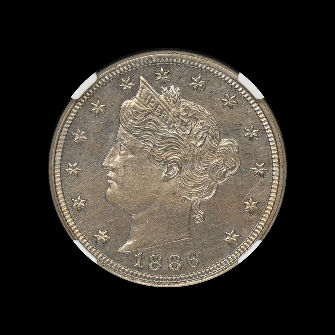 1886 Liberty V Nickel NGC PR 65 GEM PROOF: (DMUH) 1886 Liberty V Nickel NGC PR 65 GEM PROOF