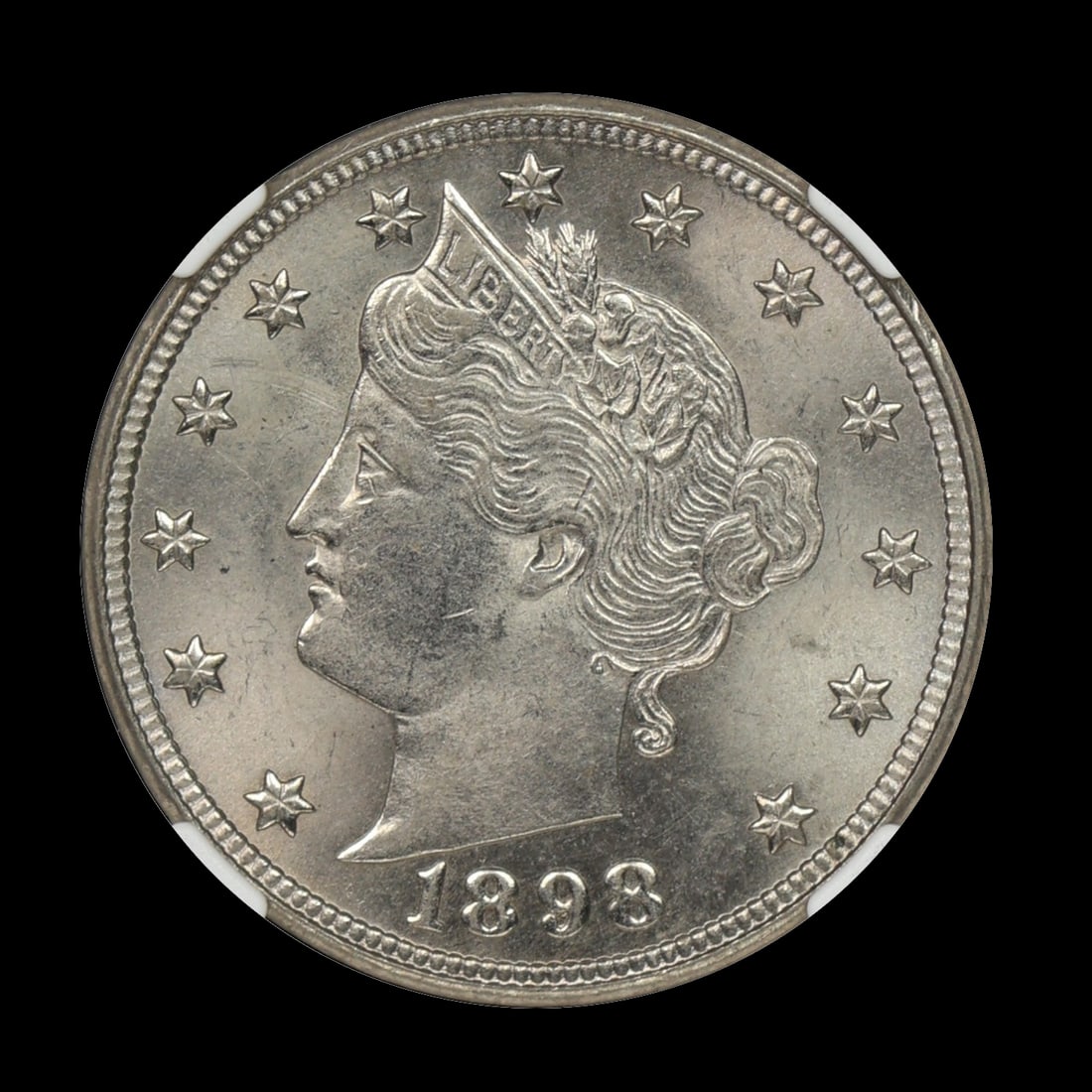 1898 Liberty V Nickel NGC MS 61 BOOMING LUSTER: (CKSE) 1898 Liberty V Nickel NGC MS 61 BOOMING LUSTER