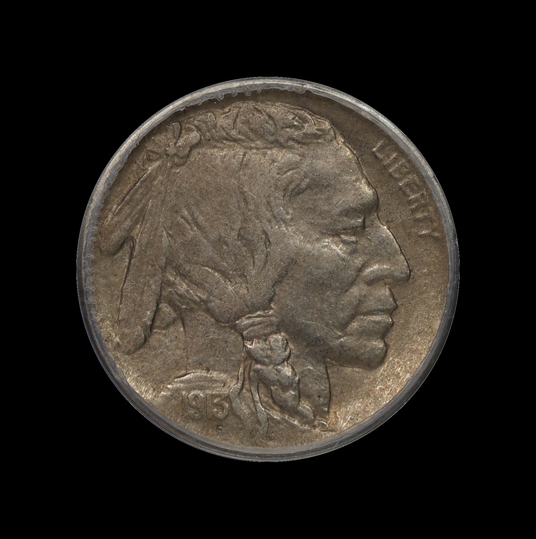 1913 D Type 1 Buffalo Nickel ICG AU 55: (WUOA) 1913 D Type 1 Buffalo Nickel ICG AU 55