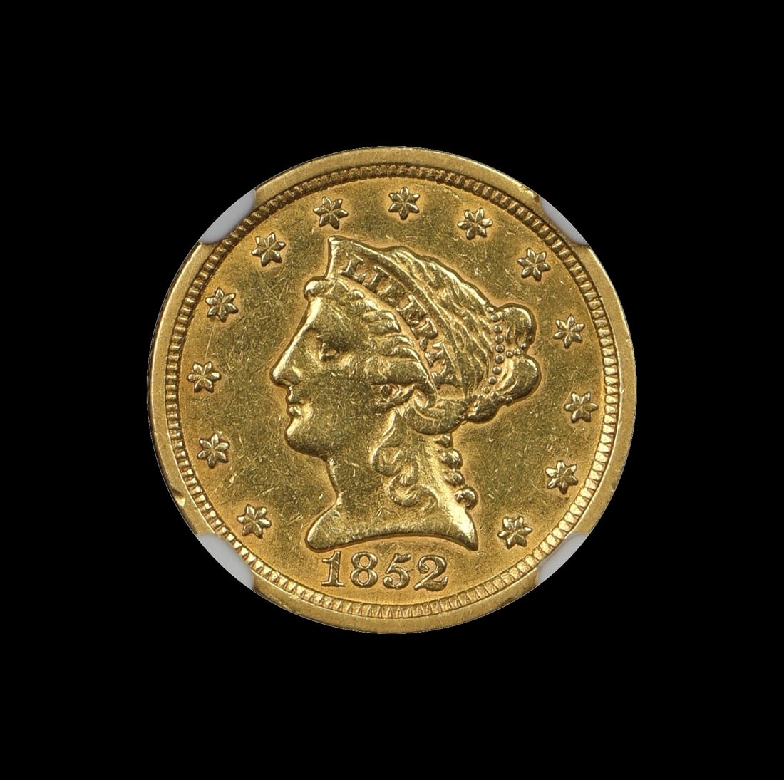 1852 $2.5 GOLD Quarter Eagle NGC AU Details: (WKII) Please note credit cards will no longer be accepted for ANY gold purchases.