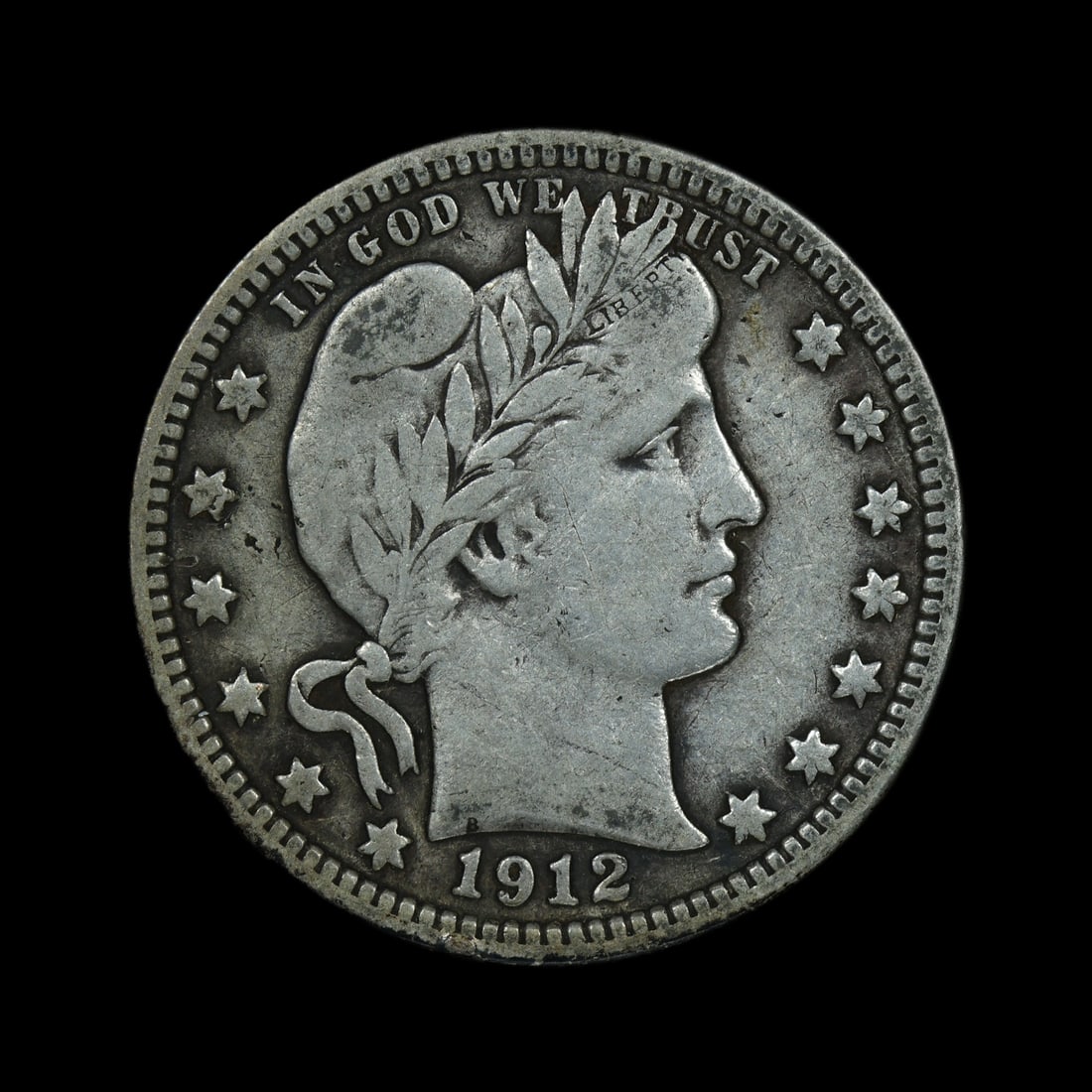 1912 Barber Silver Quarter FULL LIBERTY (1 of 2)