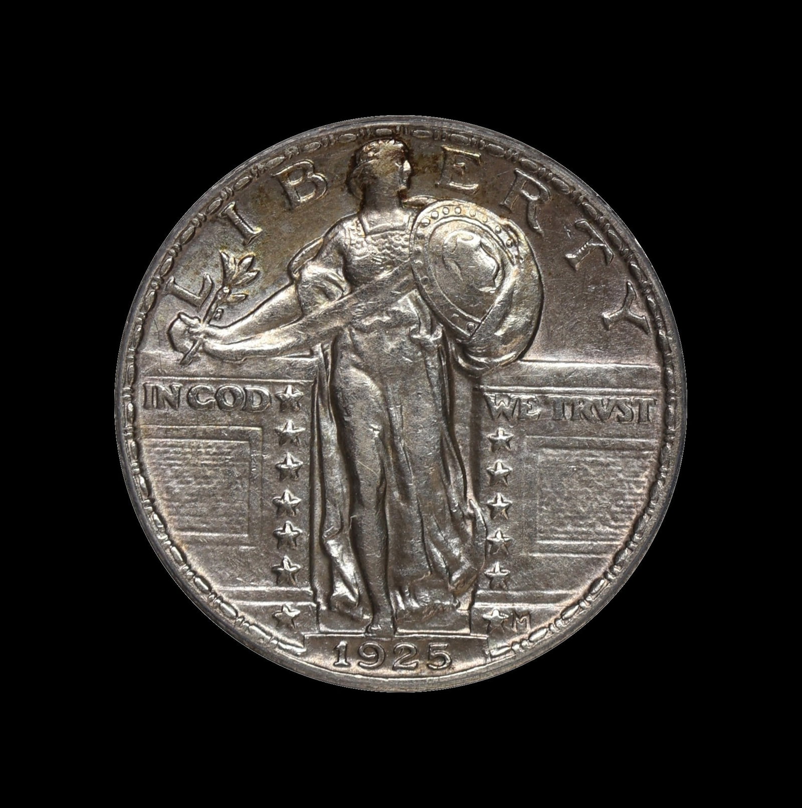 1925 Standing Liberty Quarter ICG AU 58 Details: (XFWR) 1925 Standing Liberty Quarter ICG AU 58 Details