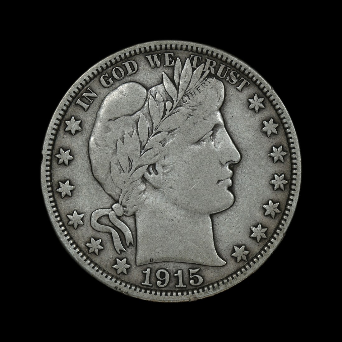 1915 D Barber Half Dollar F/VF LAST YEAR (1 of 2)