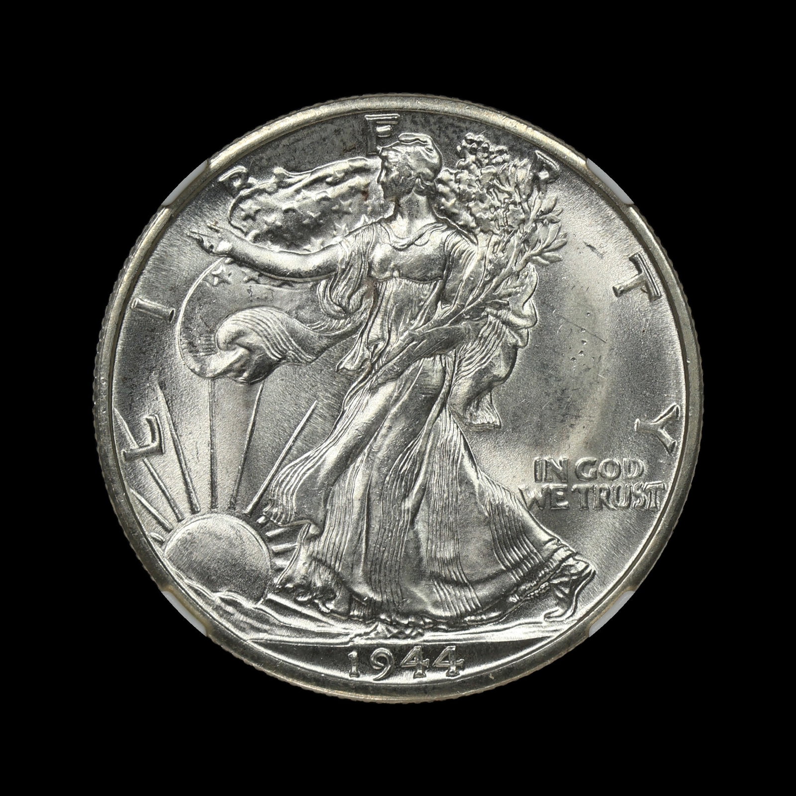 1944 Walking Liberty Silver Half NGC MS 64: (MLNT) 1944 Walking Liberty Silver Half NGC MS 64