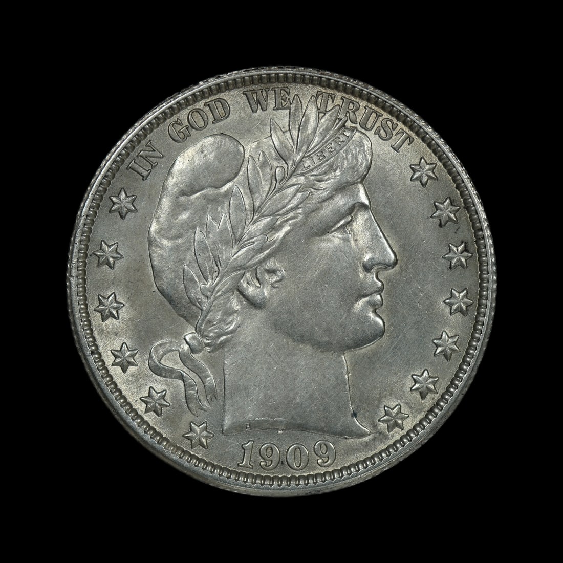 1909 Barber Half Silver Dollar BU NICE! (1 of 2)