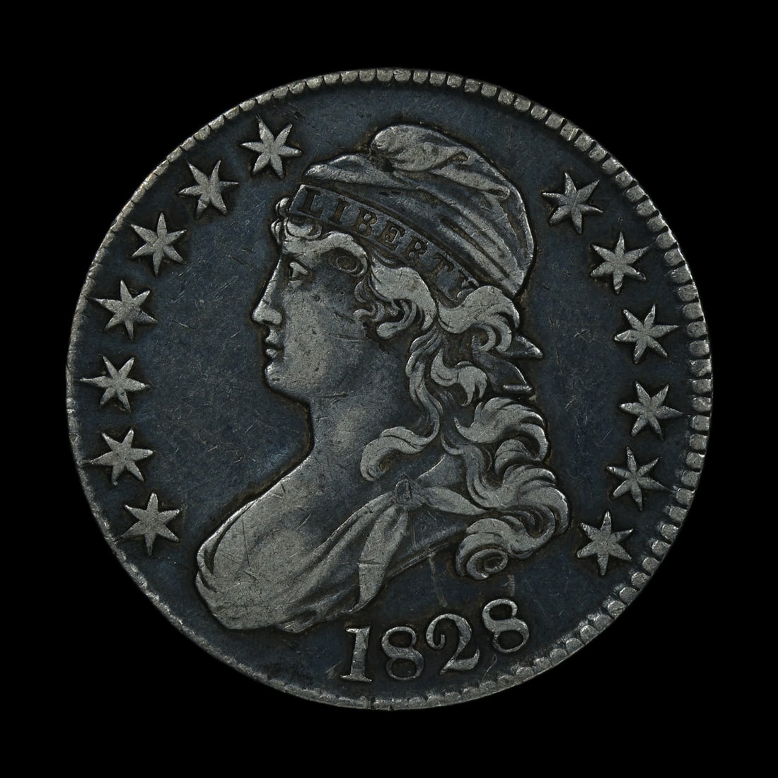 1828 Capped Bust Half Curl Base No Knob VF/XF (1 of 2)
