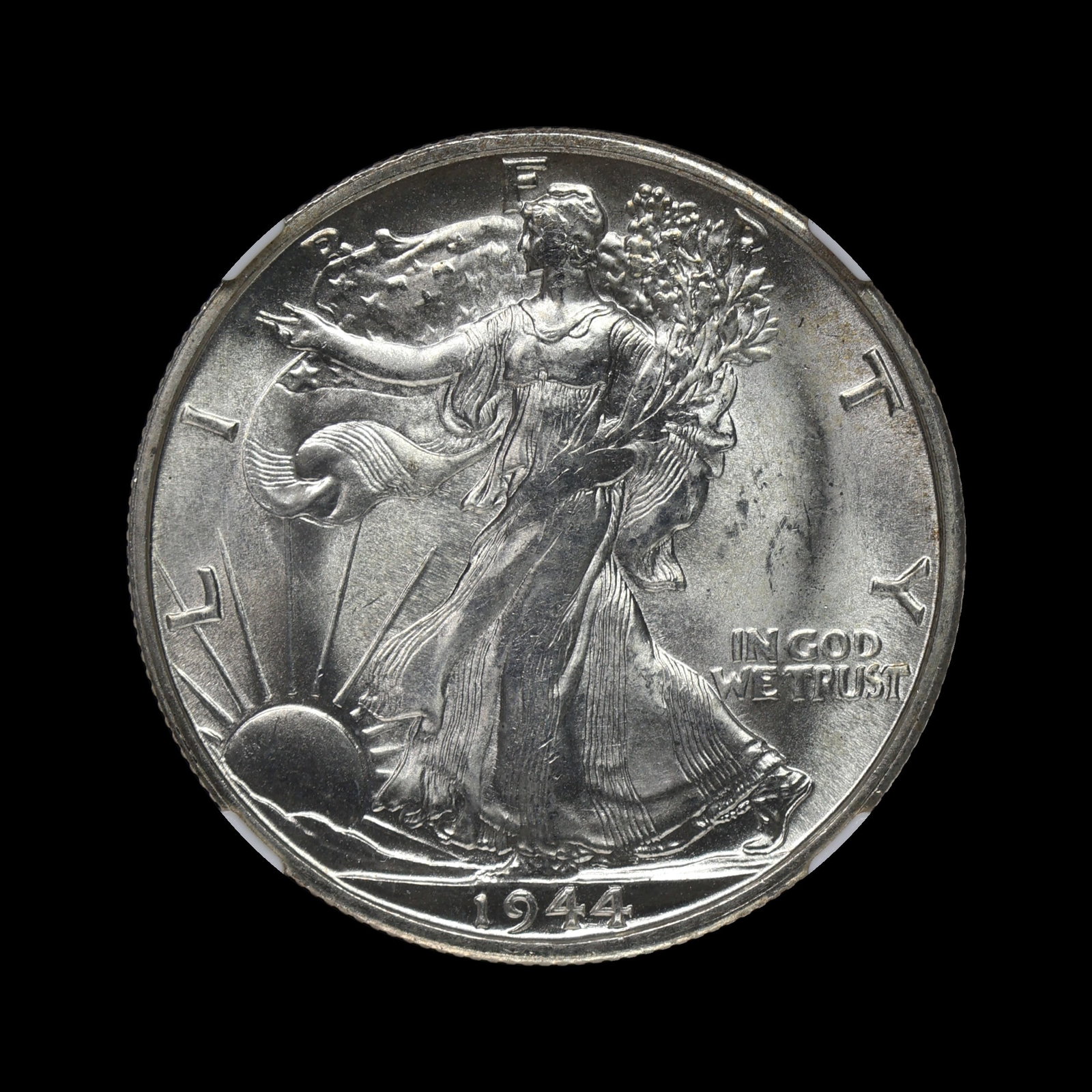 1944 S Walking Liberty Silver Half NGC MS 64: (DHKA) 1944 S Walking Liberty Silver Half NGC MS 64