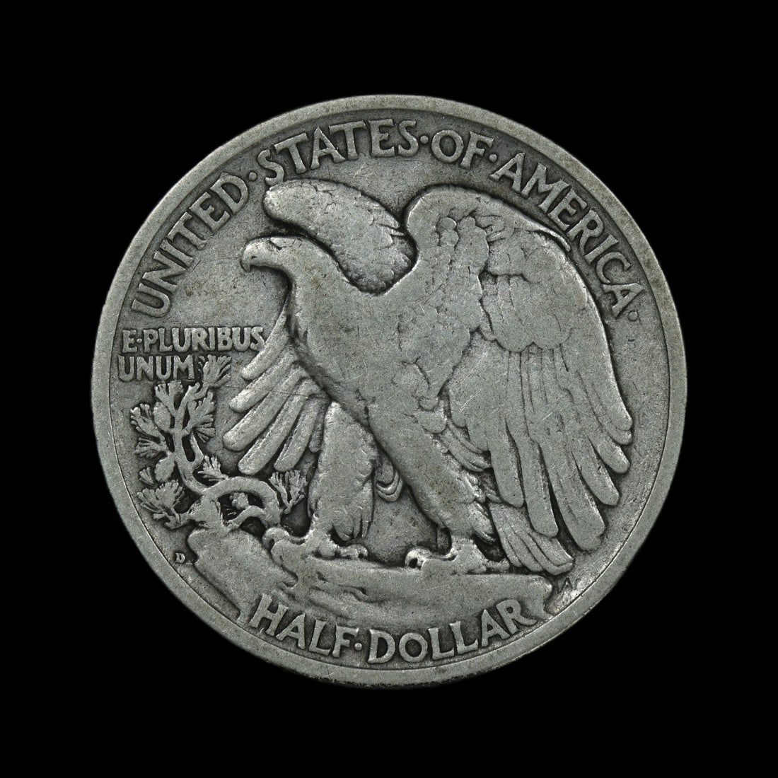 1917 D Reverse Walking Liberty Half Dollar VG/F - 2