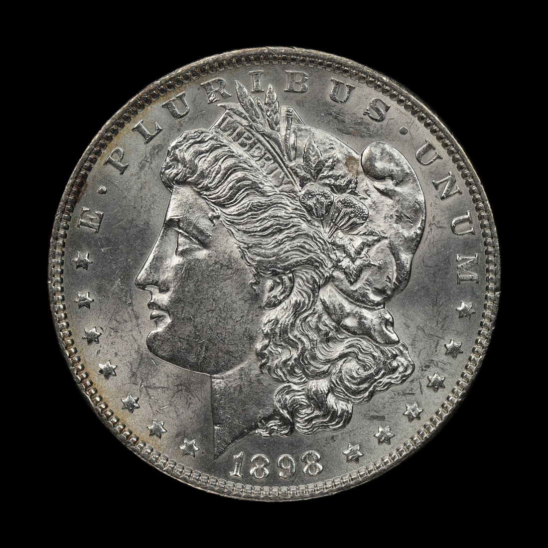 1898 Morgan Silver Dollar BU+: (WBSM) 1898 Morgan Silver Dollar BU+