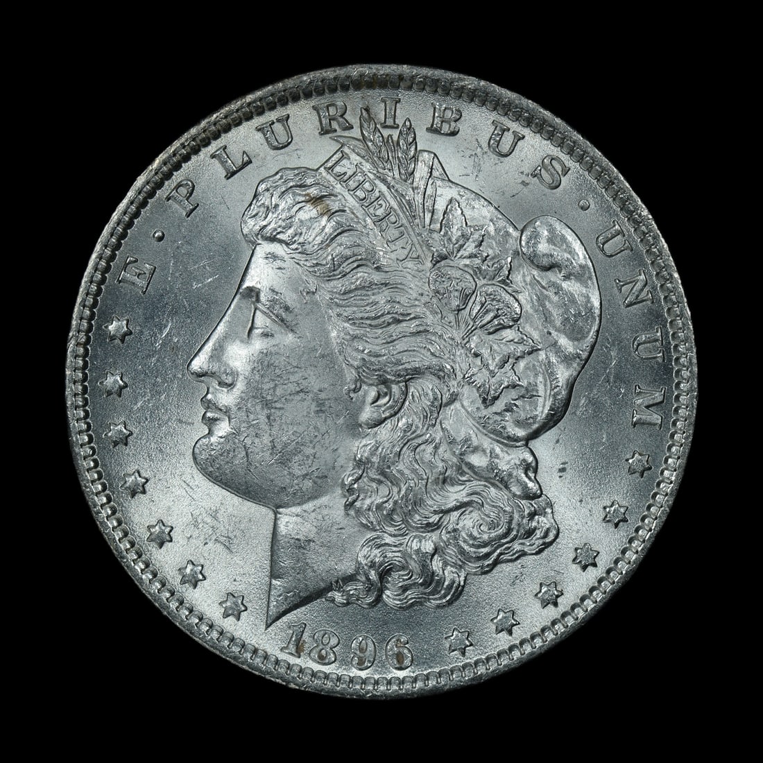 1896 Morgan Silver Dollar BU: (TNAL) 1896 Morgan Silver Dollar BU