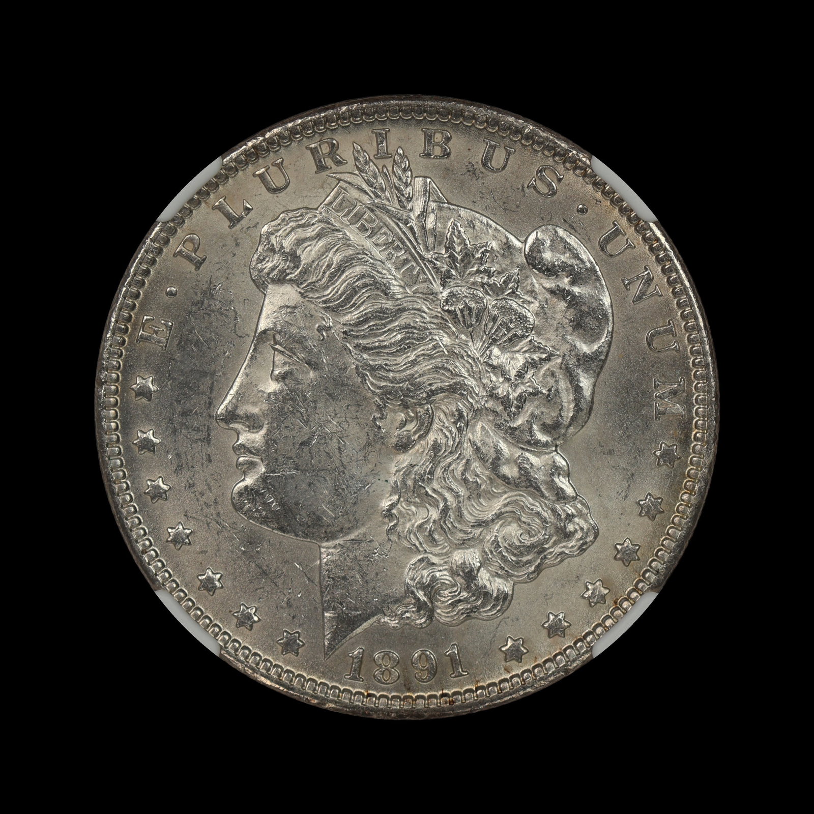 1891 CC Morgan Silver Dollar NGC MS 61 UNDERGRADED: (HXFH) "Two sided coin" The reverse is a 64 while the obverse is a 61. They went with 61 this time around.