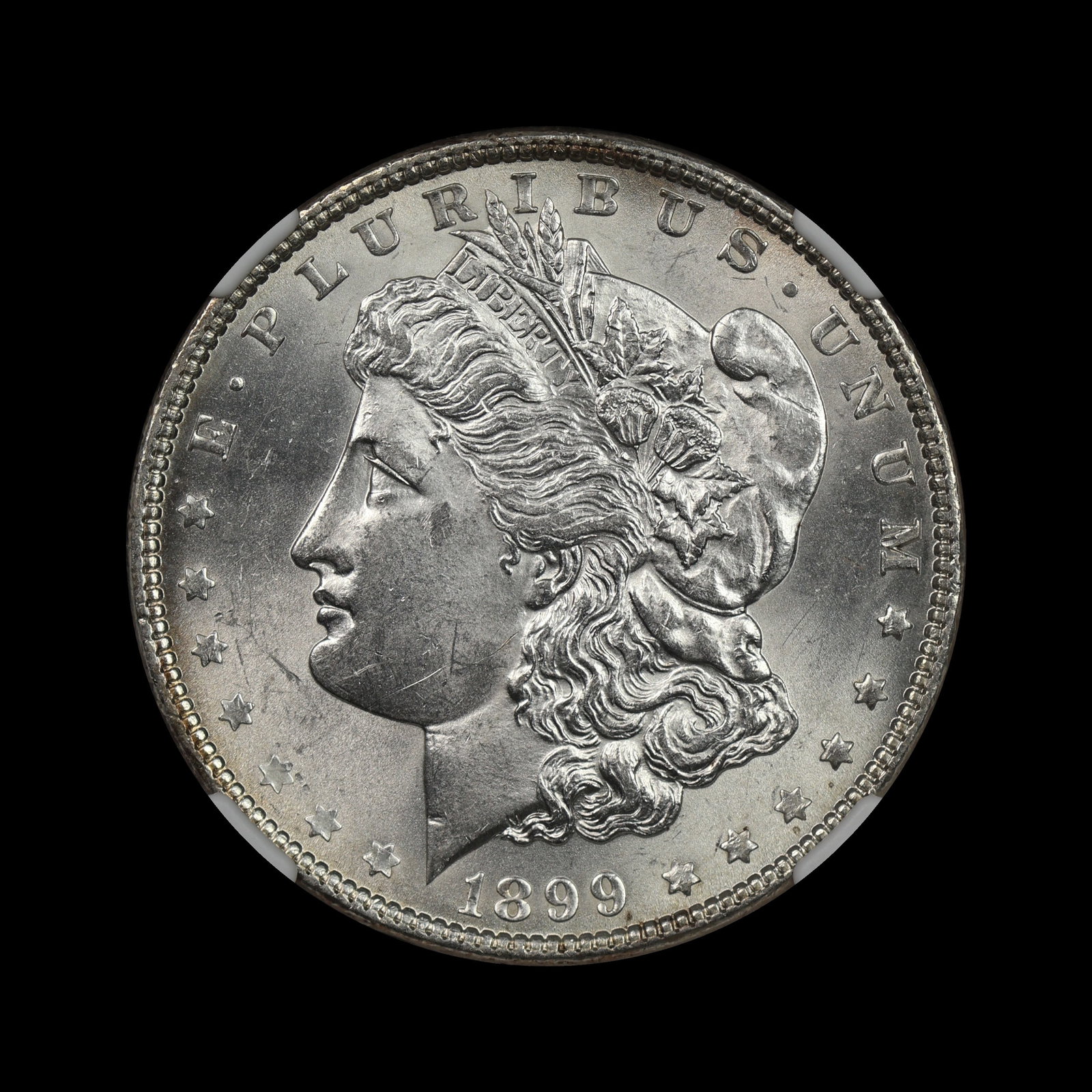 1899 Morgan Silver Dollar NGC MS 62: (QBAT) 1899 Morgan Silver Dollar NGC MS 62