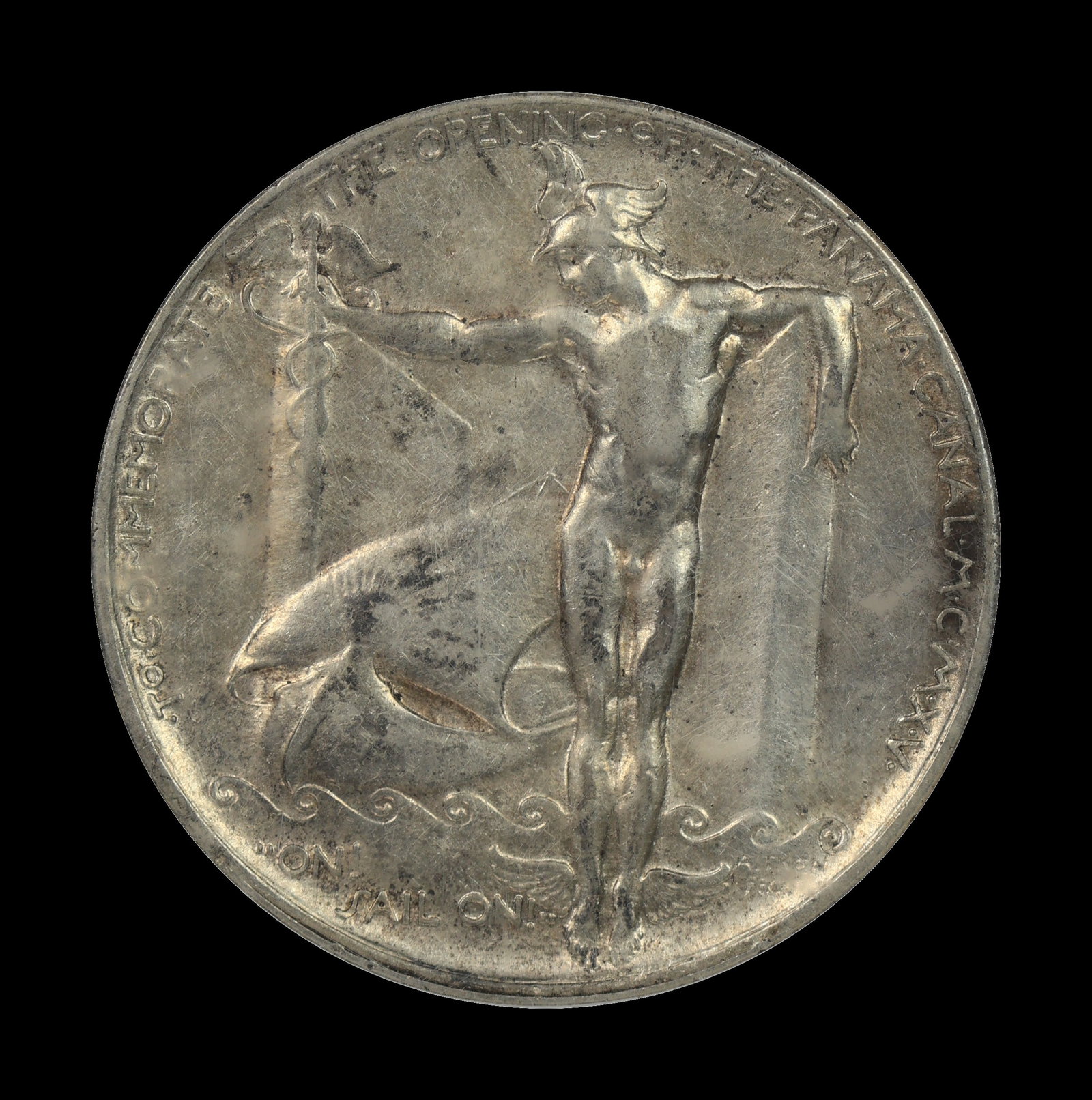 1915 HK-399 Panama Pacific Expo Medal NGC AU 50: (LLAQ) Limited edition medal given to attendees of the 1915 Panama-Pacific exposition. This is the silver version. VERY RARE!
