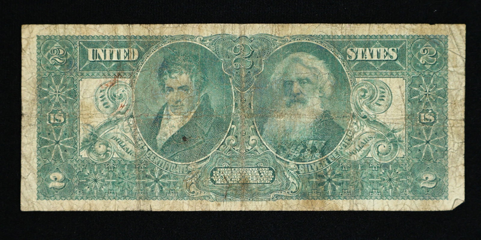 1896 $2 Educational Note Tillman Morgan RARE - 2