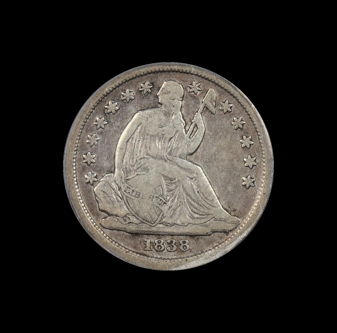 1838 Seated Liberty Dime ICG VF 20: (YYIO) 1838 Seated Liberty Dime ICG VF 20