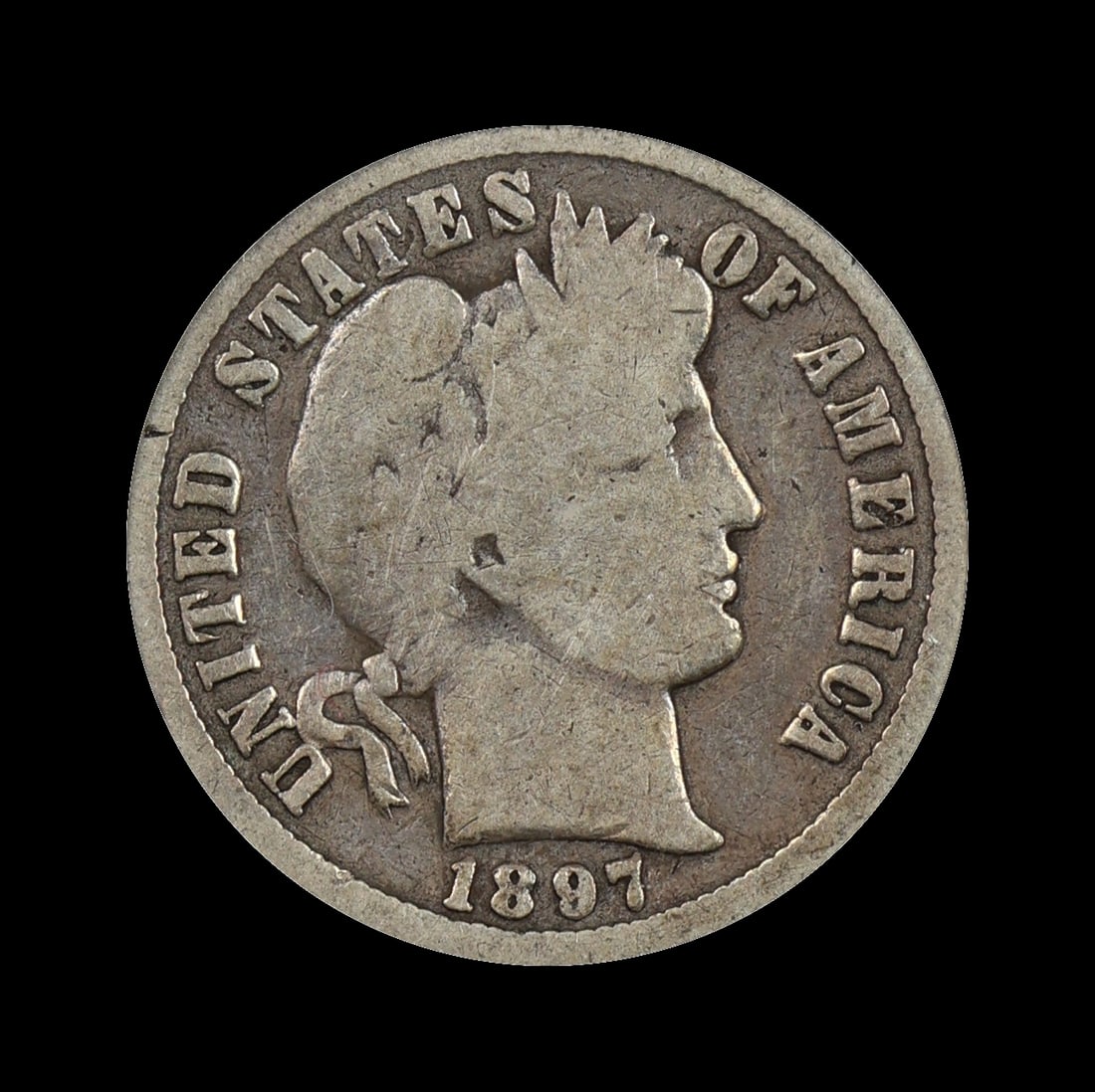 1897 O Barber Silver Dime ICG VG 8 SEMI KEY DATE: (KNYT) 1897 O Barber Silver Dime ICG VG 8 SEMI KEY DATE