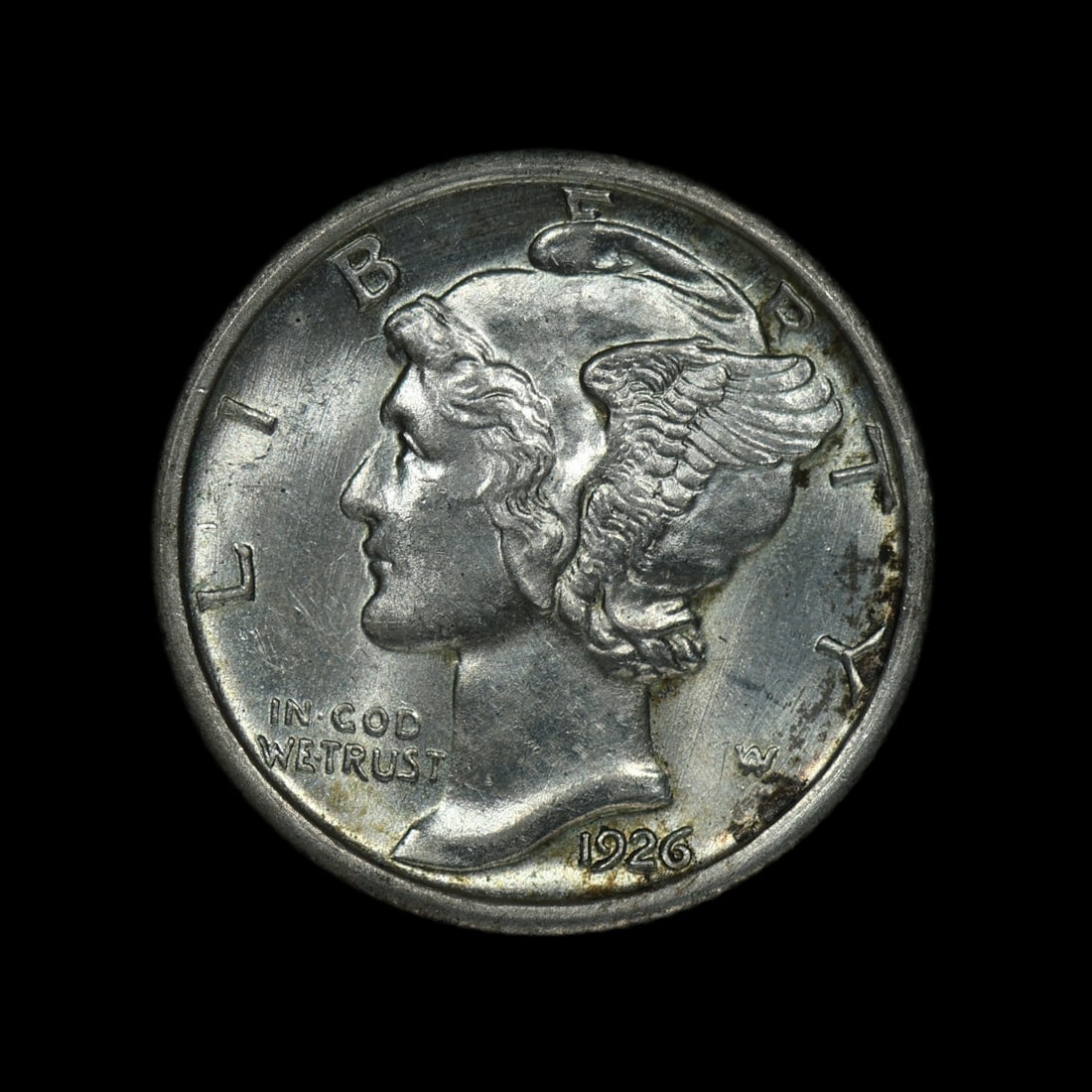 1926 Mercury Silver Dime 10c AU/BU: (LBRN) 1926 Mercury Silver Dime 10c AU/BU