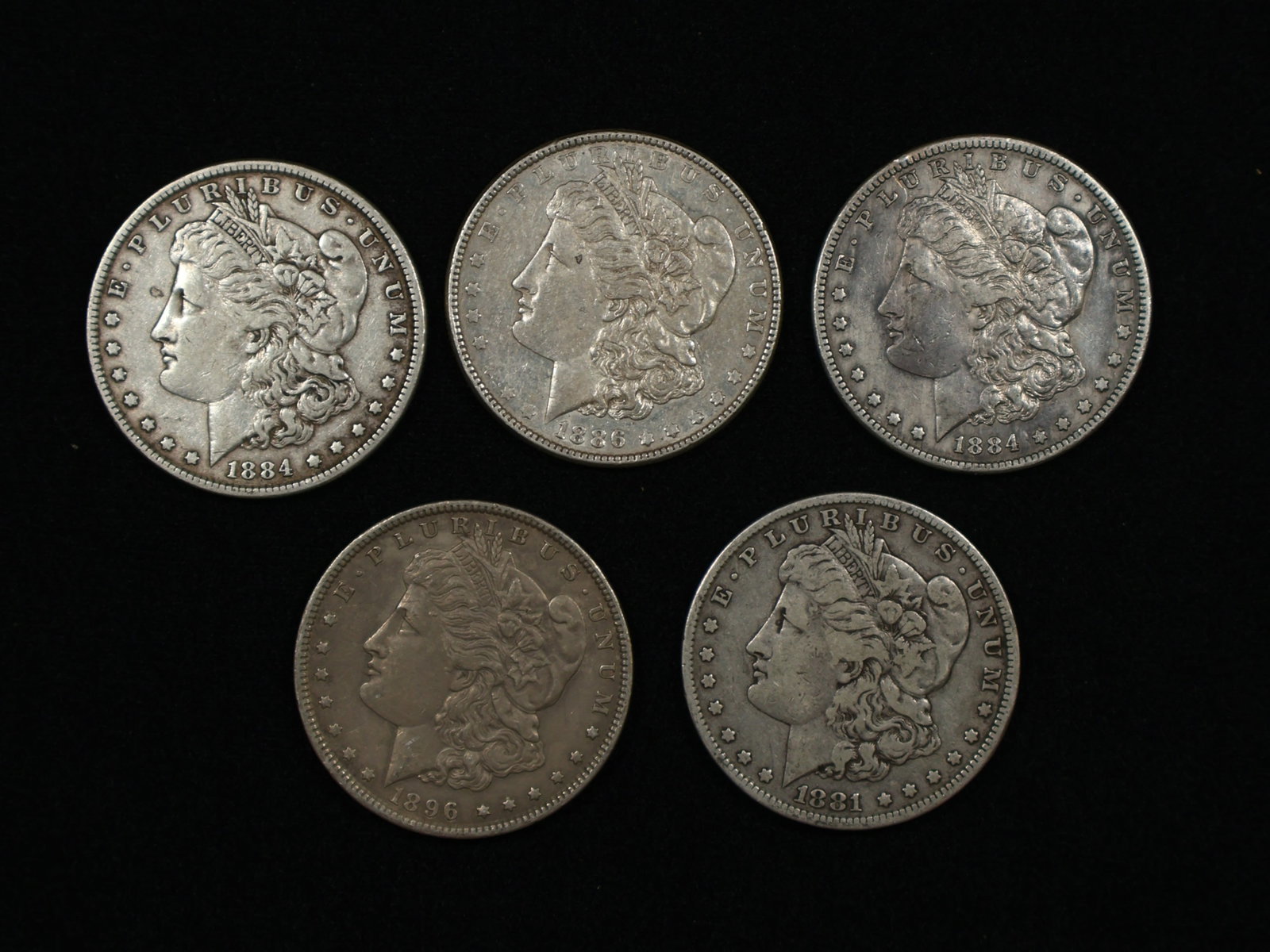 Lot of 5 Morgan Silver Dollars: (IFEX) You will receive all pictured!