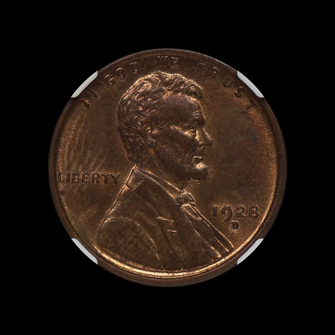 1929 D Lincoln Cent NGC MS 62 BN: (QWVG) 1929 D Lincoln Cent NGC MS 62 BN