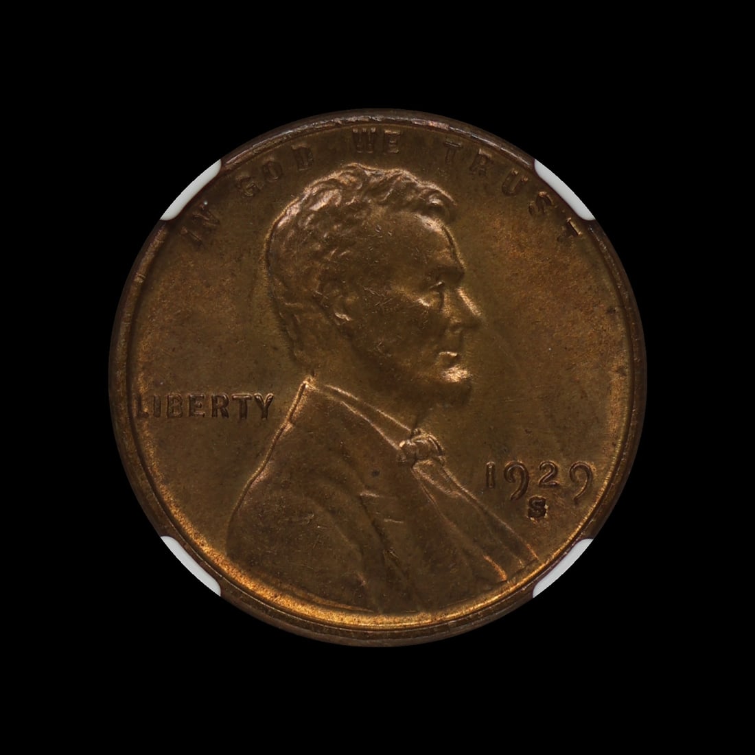 1929 S Lincoln Cent NGC MS 64 RB UNDERGRADED: (QZDI) Zero marks on the obverse other than light contacts. The reverse has only two marks. Crazy low grade!