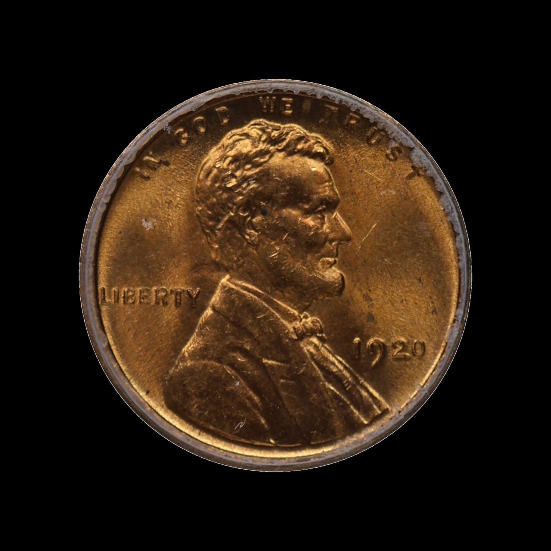 1920 Lincoln Cent Wheat Penny ICG MS 63+ RD: (MVSN) Earlier date Philly with big luster and a great look!