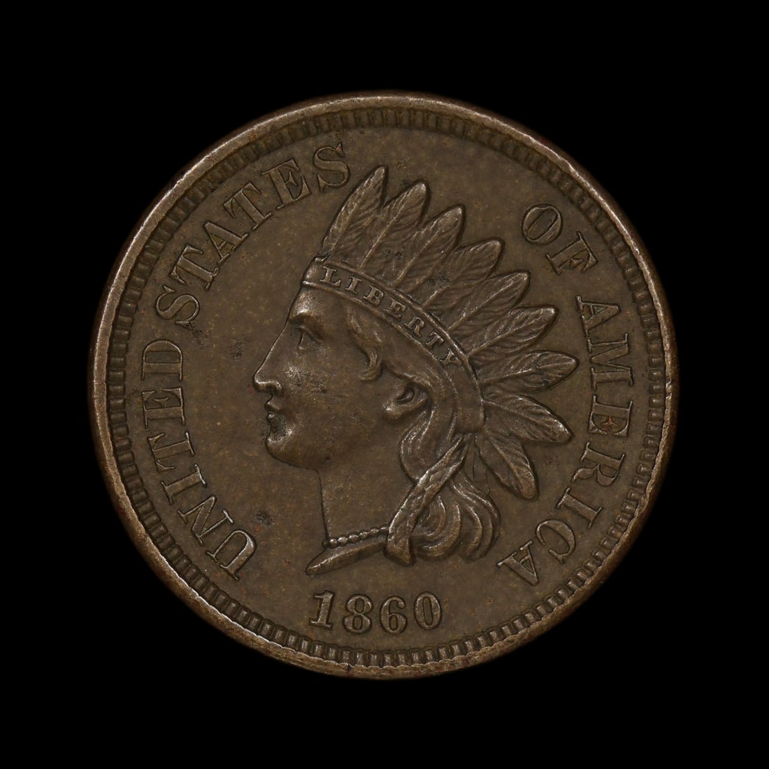 1860 Indian Head Cent UNC Pointed Bust (1 of 2)