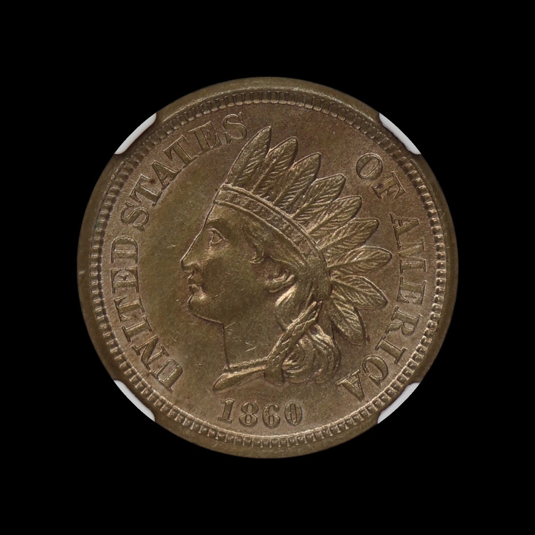 1860 Indian Head Cent Copper Nickel NGC MS 63 WOW: (CPWI) 1860 Indian Head Cent Copper Nickel NGC MS 63 WOW