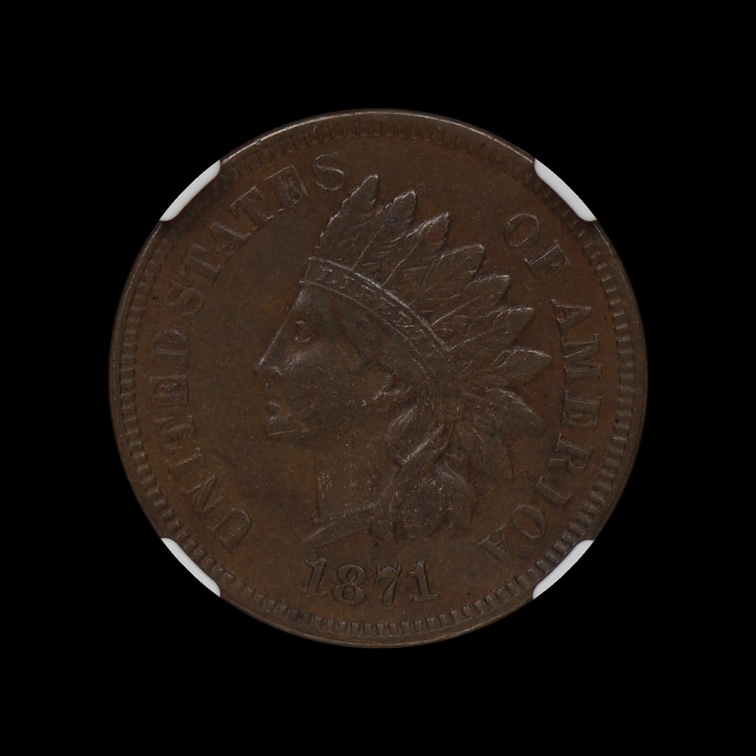 1871 Indian Head Cent XF MINT ERROR 190° Rotation (1 of 4)
