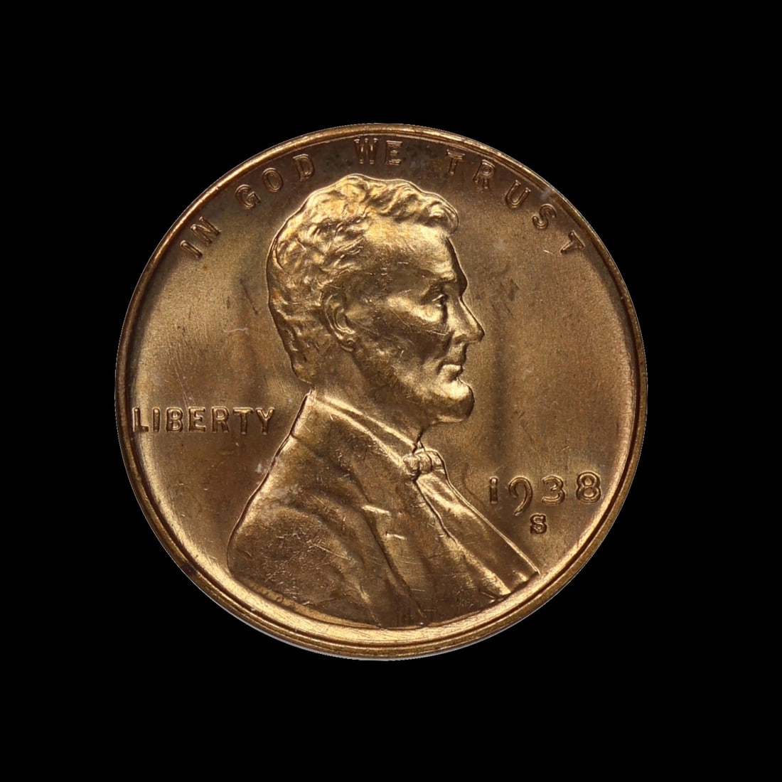 1938 S Lincoln Cent Wheat Penny ICG MS 67 RD WOW (1 of 4)