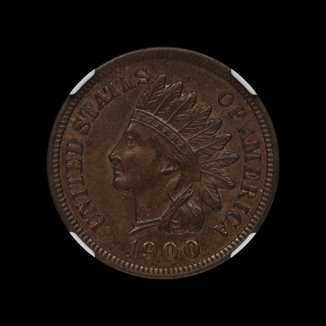 1900 Indian Head Cent NGC MS 63 BN: (YSYZ) The Lampasas Collection contains over a complete set of Indian Head Cents. The vast majority uncirculated to GEM!