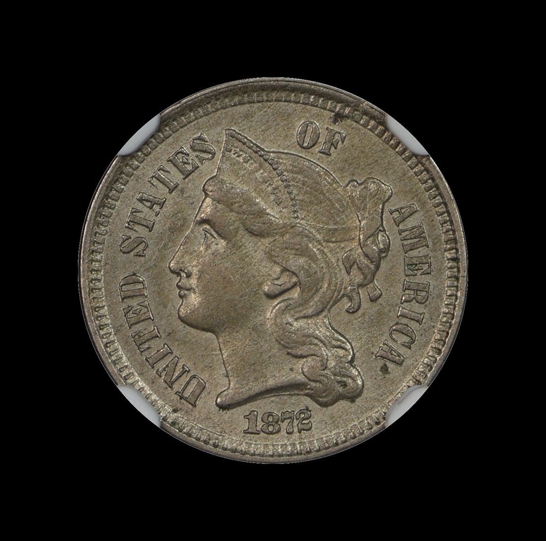 1872 Three Cent Nickel 3CN NGC MS 62 (1 of 4)