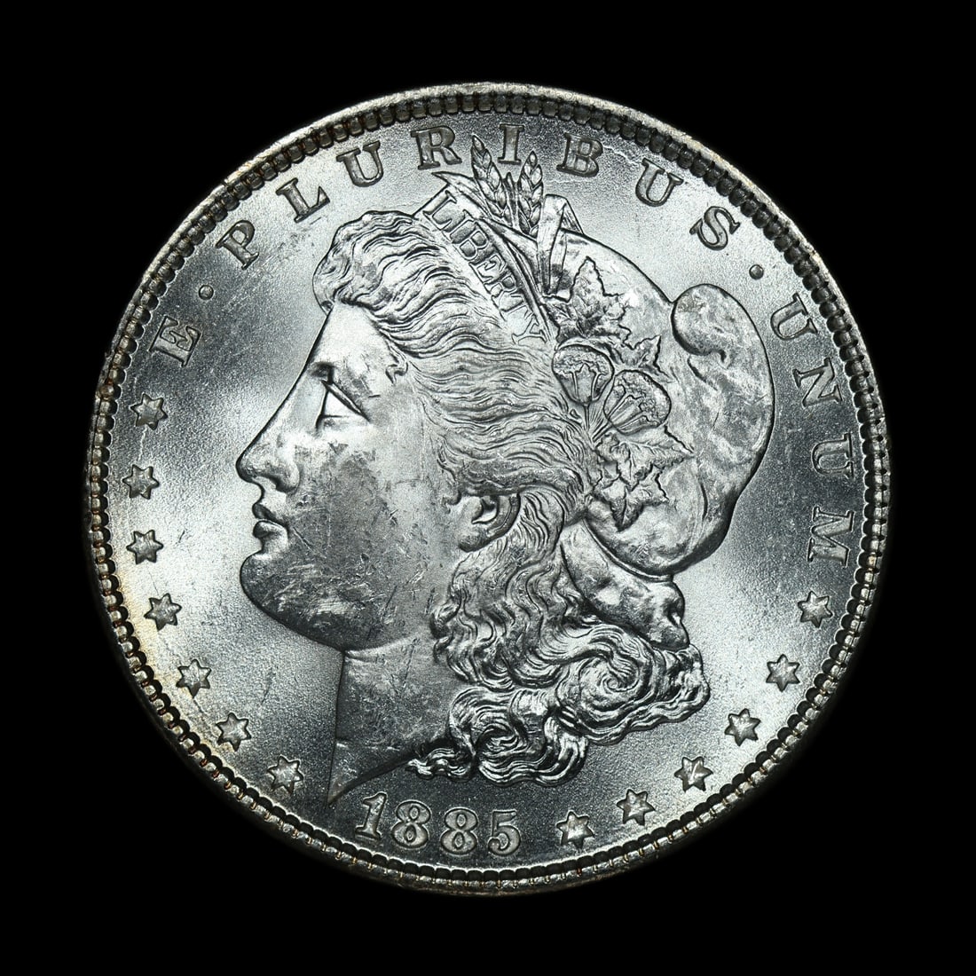 1885 Morgan Silver Dollar BU+ BOOMING LUSTER: (DXSK) 1885 Morgan Silver Dollar BU+ BOOMING LUSTER