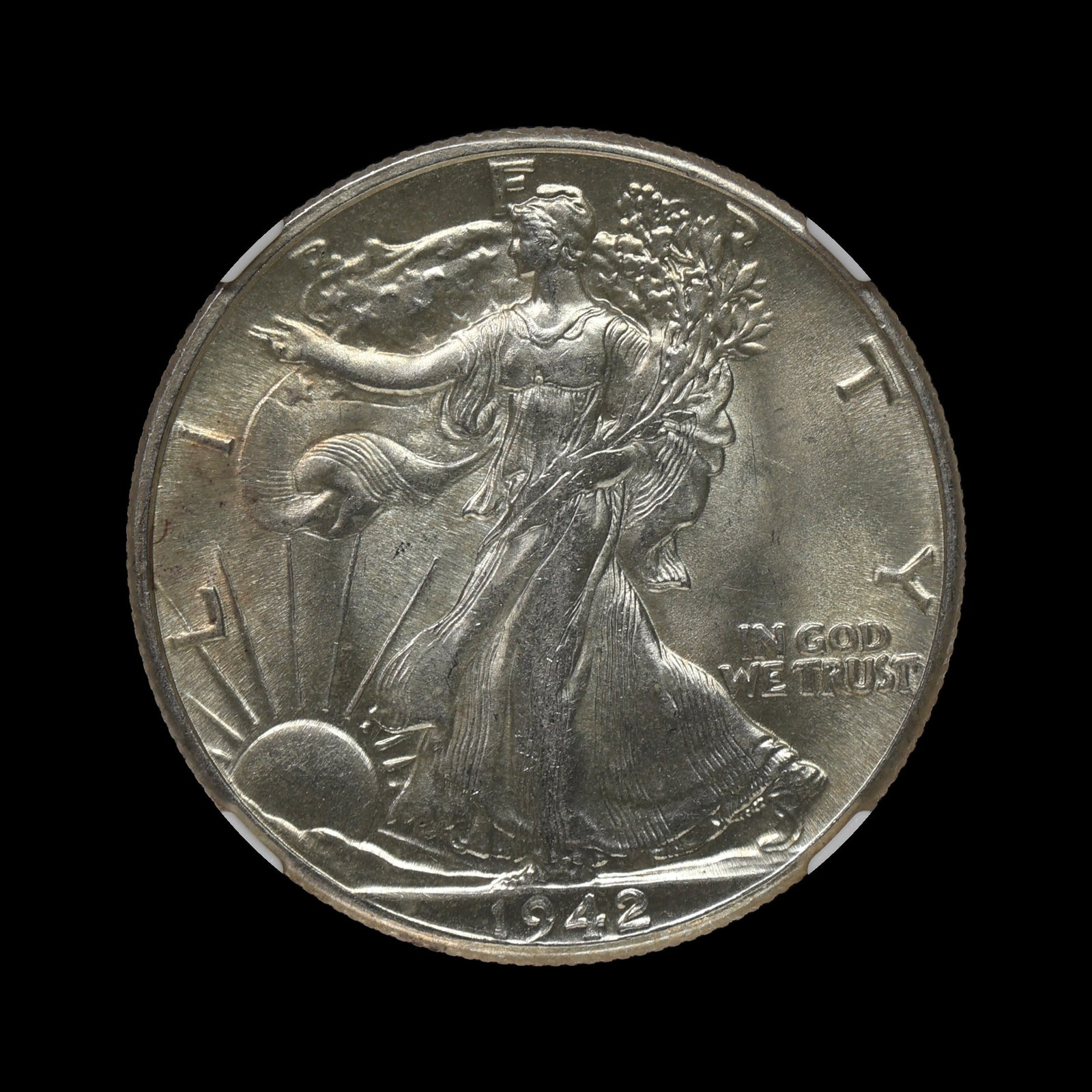 1942 Walking Liberty Silver Half NGC MS 63: (JCMZ) Undergraded looks better than a lot of 64s!