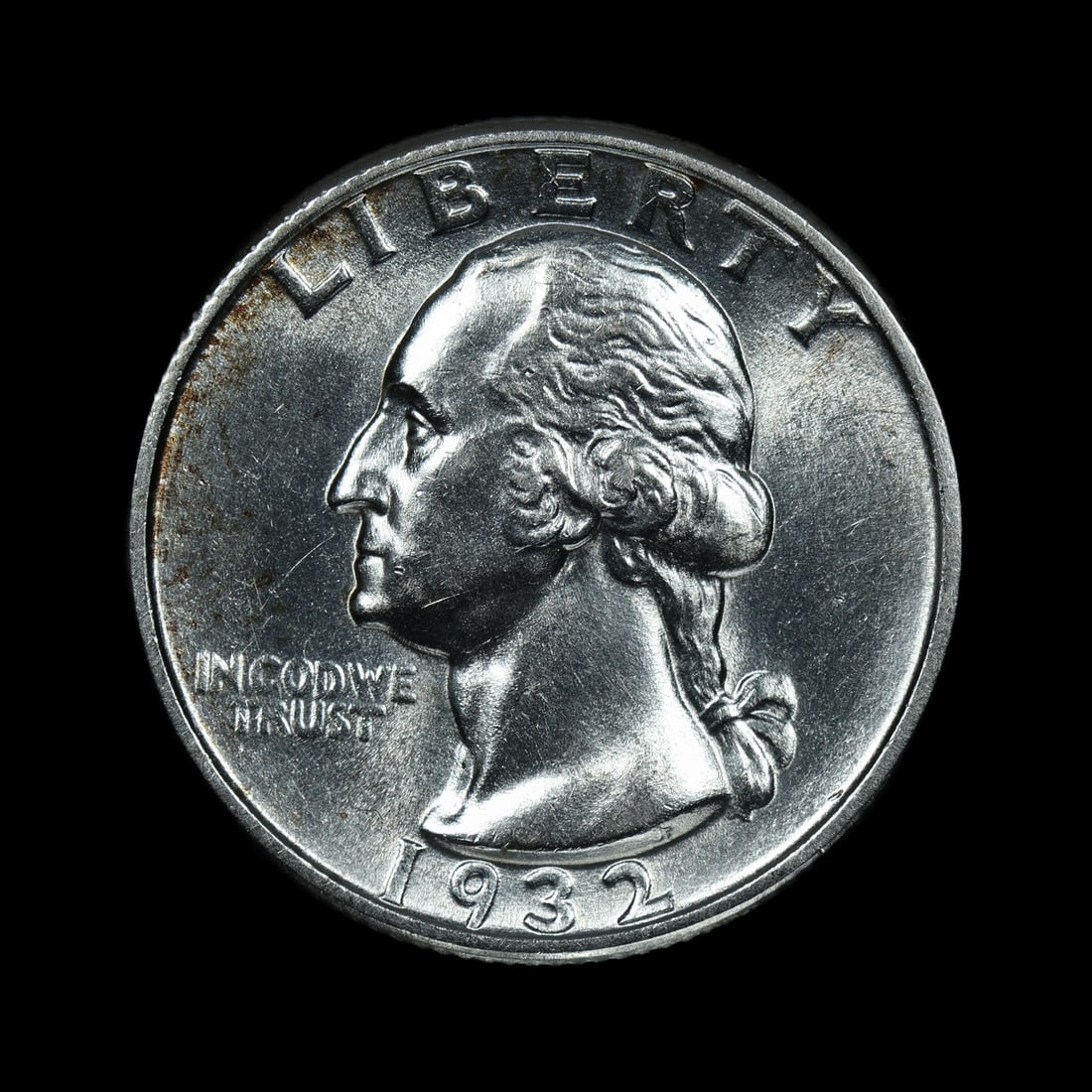 1932 Washington Silver Quarter UNC FIRST YEAR: (VVES) 1932 Washington Silver Quarter UNC FIRST YEAR