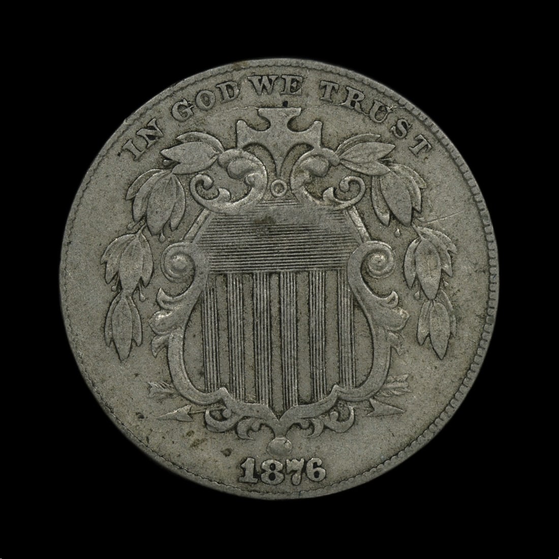1876 Shield Nickel XF Nice Type Coin! (1 of 2)